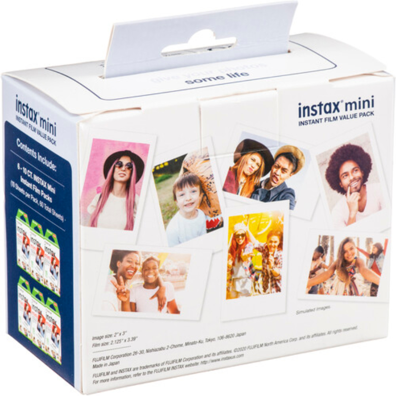 Instant Film Pack - 50/60 Sheets Fujifilm Instax Mini Film