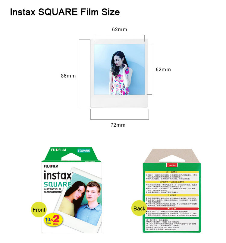 Fujifilm Instax Square Film Wh - Instant Film Pack ulasan dan harga