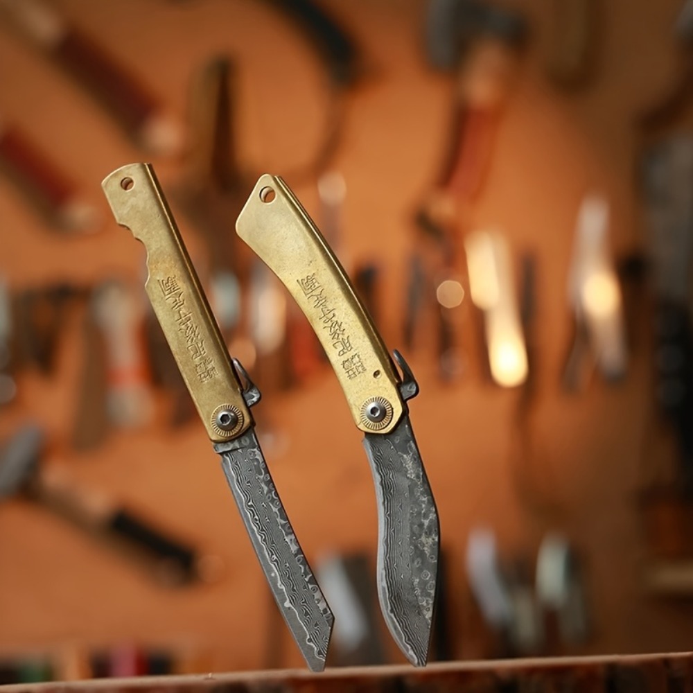 Vintage Brass Handle Folding P - Vintage Collectible Pocket Knives ulasan dan harga