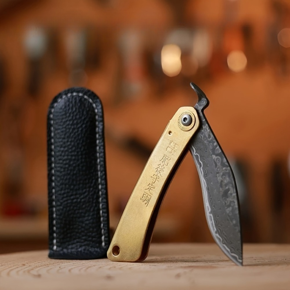 Vintage Brass Handle Folding P - Vintage Collectible Pocket Knives ulasan dan harga