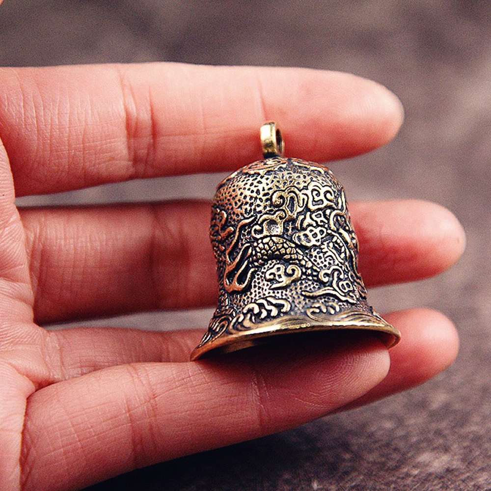 Vintage Brass Bell Carved Drag - Vintage Collectible Bells ulasan dan harga