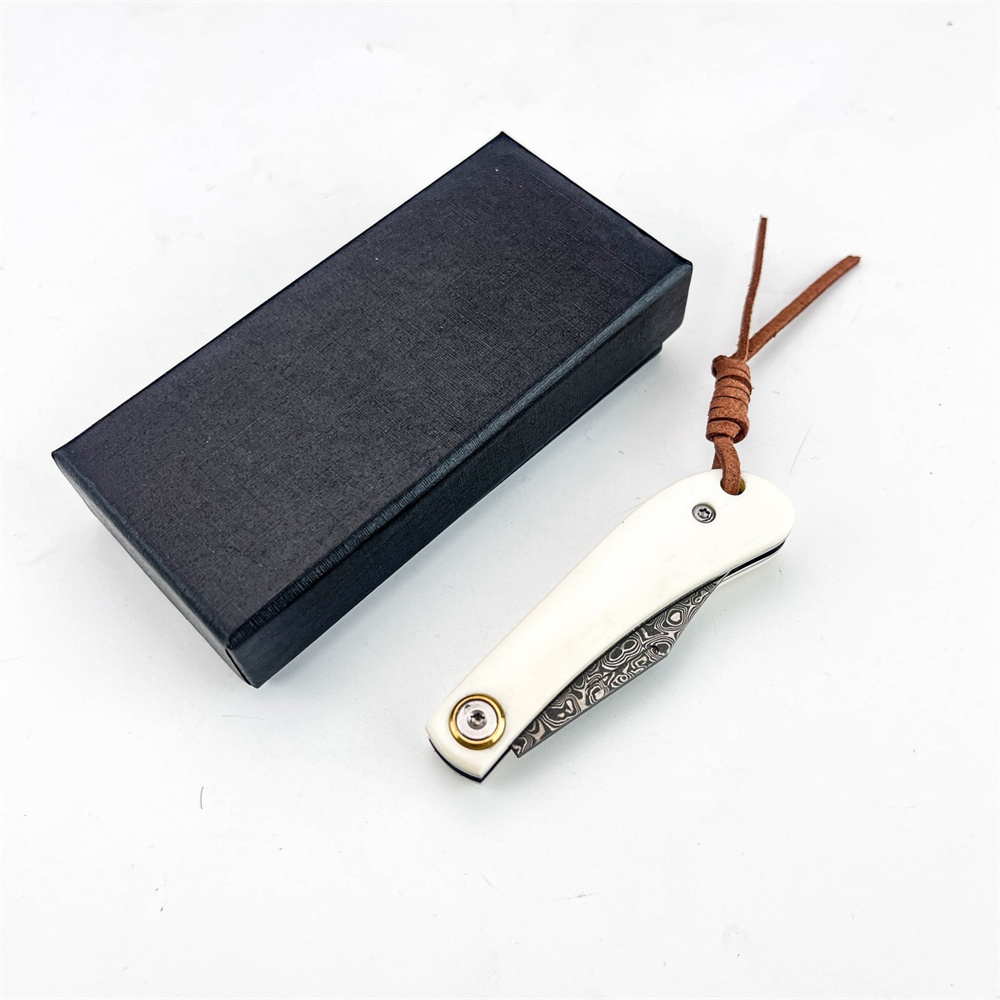 Compact Vintage Damascus Foldi - Vintage Collectible Knives ulasan dan harga