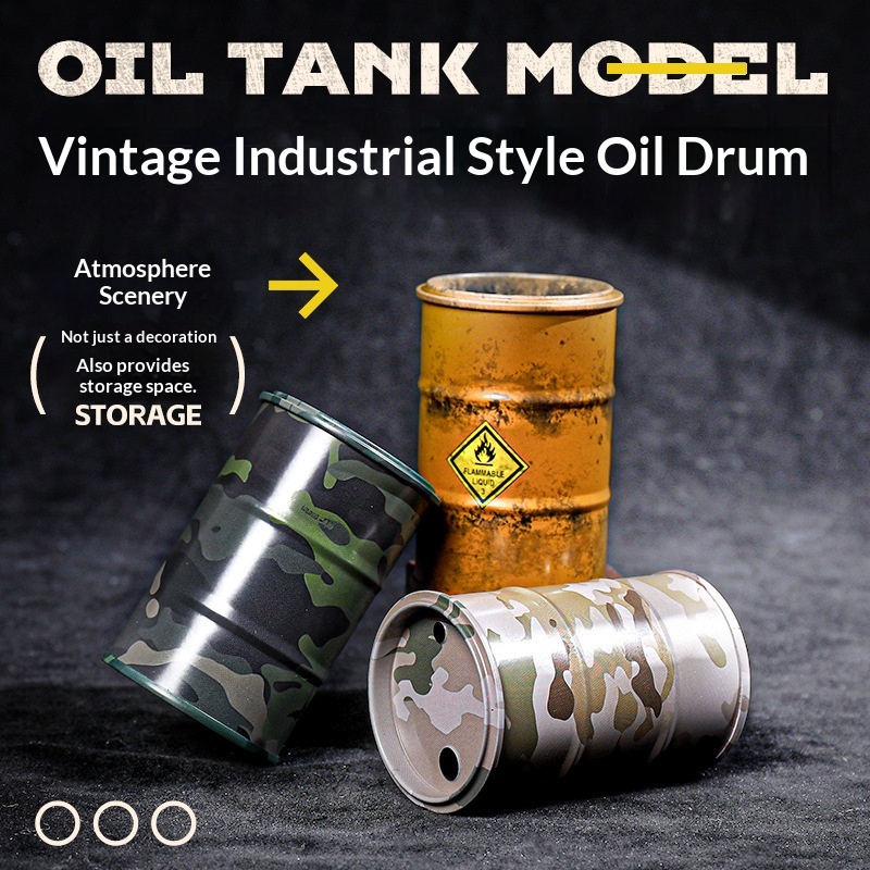 Generic Miniature Oil Drum Mod - Vintage And Collectible Items ulasan dan harga