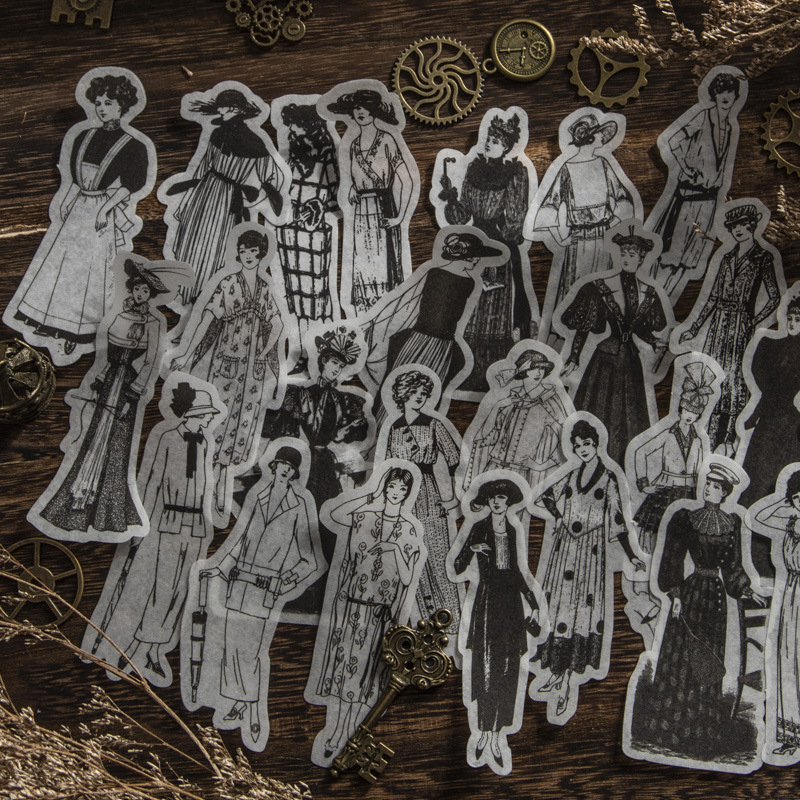 1pack/100pcs Vintage Black Whi - Vintage Things Collection ulasan dan harga