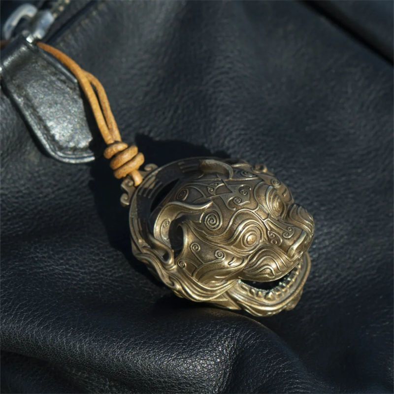 Solid Brass Tiger Head Bell Sm - Vintage Collectible Bells ulasan dan harga