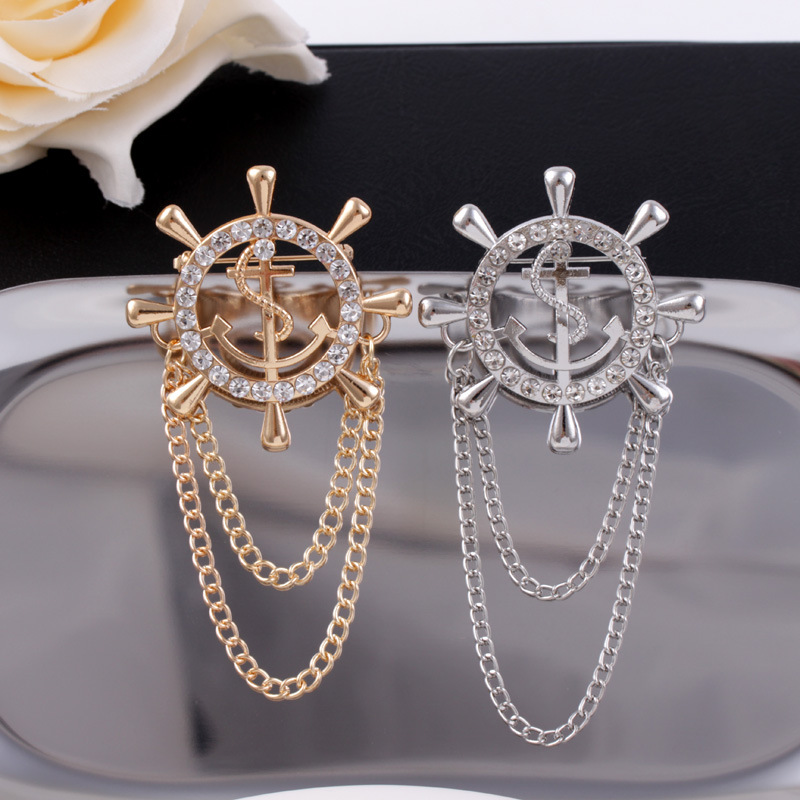 Vintage suit badge, navy style - Vintage Things Collection ulasan dan harga